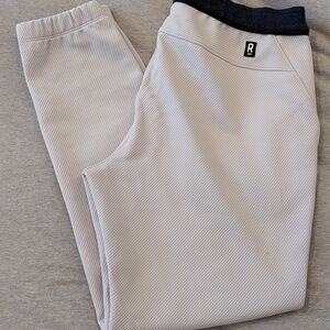 Gray Jogger Pants with Black Waistband